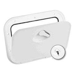 Mid Line Hatch With Lock 278 x 378mm White