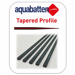 Aquabatten Leech Tapered Glass Batten 300 x 10mm | 2 x 1mm