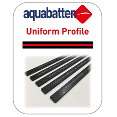 Aquabatten Uniform Section Carbon Batten 2400 x 15mm | 5 x 5mm