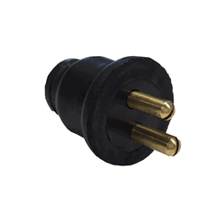 Waterproof Rubber 3A 2-Pin Plug No Socket (For Q007652 & Q006680)