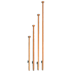 Flag Pole 80cm Varnished Wood With Cleat