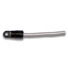 Plastic Shock Cord End 6mm Dia x 38mm L- Black Delrin