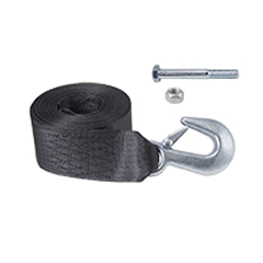 Winch Strap 6.0m (20ft) With Hook/Nut/10mm Bolt