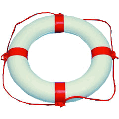 Ring Lifebuoy White/Red 40 x 65cm