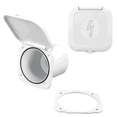 Battery Switch Case With Watertight Lid White