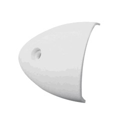 Ventilation Clam Shell Cover 55 x 50 x 12mm White