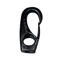Snap Hook With Eye Ø10 x 42mm For 4mm Cord Black Nylon