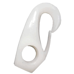 Snap Hook With Eye Ø10 x 49mm For 6mm Cord White Nylon