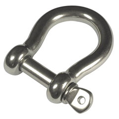 Bow Shackle AISI316 Stainless Steel 12mm L38mm with 25-51mm gap 12mm pin