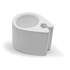 Can Holder Clip-On White For Rail Dia 22-26mm