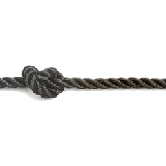 3 Strand Polyester - 14mm Black - 100m Reel