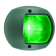 LED Navigation Side Light Green Starboard Vertical Mount Black 12V