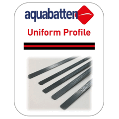 Aquabatten Uniform Section Glass Batten 1200 x 15mm | 3 x 3mm