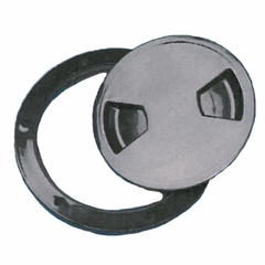 Round Inspection Hatch Black 102mm Opening