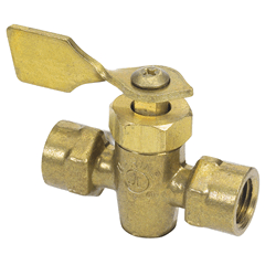 Shut-Off Fuel Valve Brass 2-Way ¼