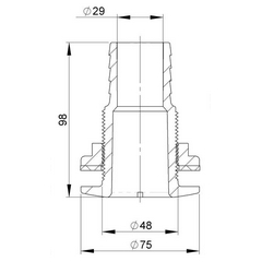 Skin Fitting 38mm 1½