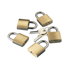 Key Alike Padlock 30mm Pack of 5 Locks With 2 Keys