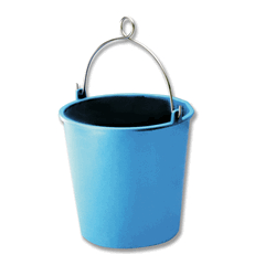 Plastic Bucket 9L With Stainless Steel Handles 