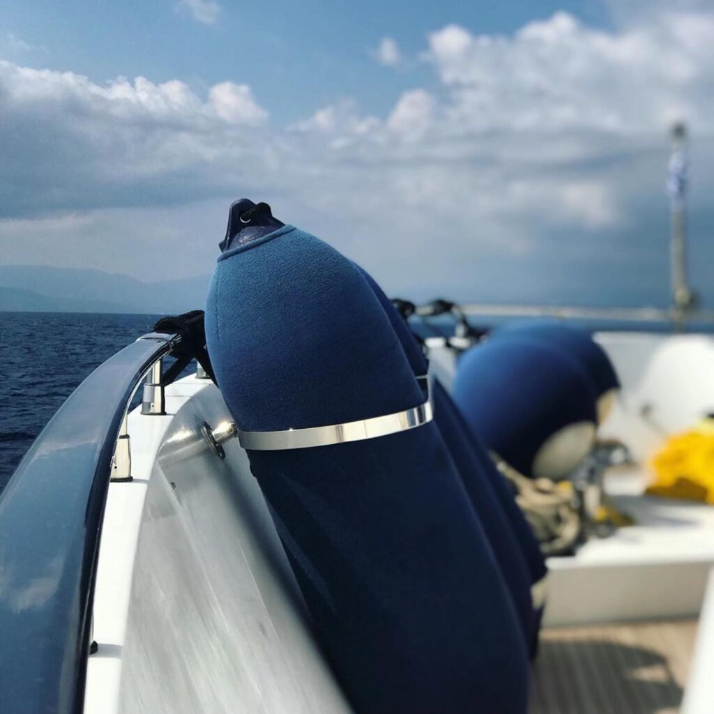 Fendequip F series fender socks on boat
