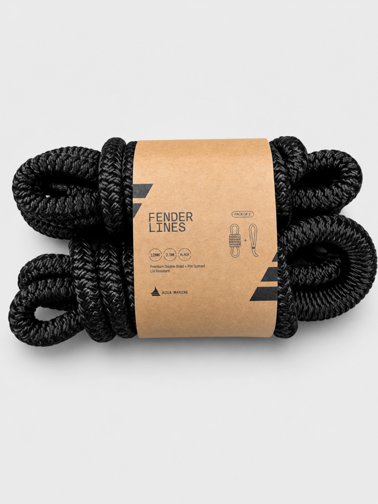 Aqua Marine 12mmx2.5m Fender Lines Double Braid (2-Pack)