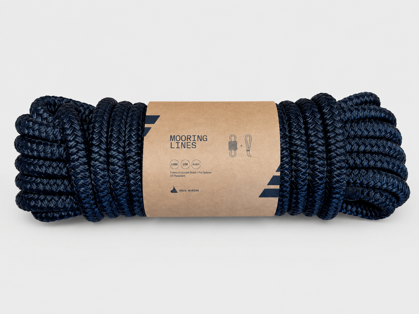 Aqua Marine 12mmx10m Mooring Line with Splice - Image 1